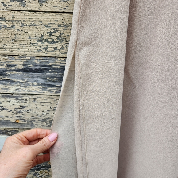 NWT Linda Lundstrom Elegant Sheer Wide Leg Pants with Split Hem Size 16 - Picture 5 of 10